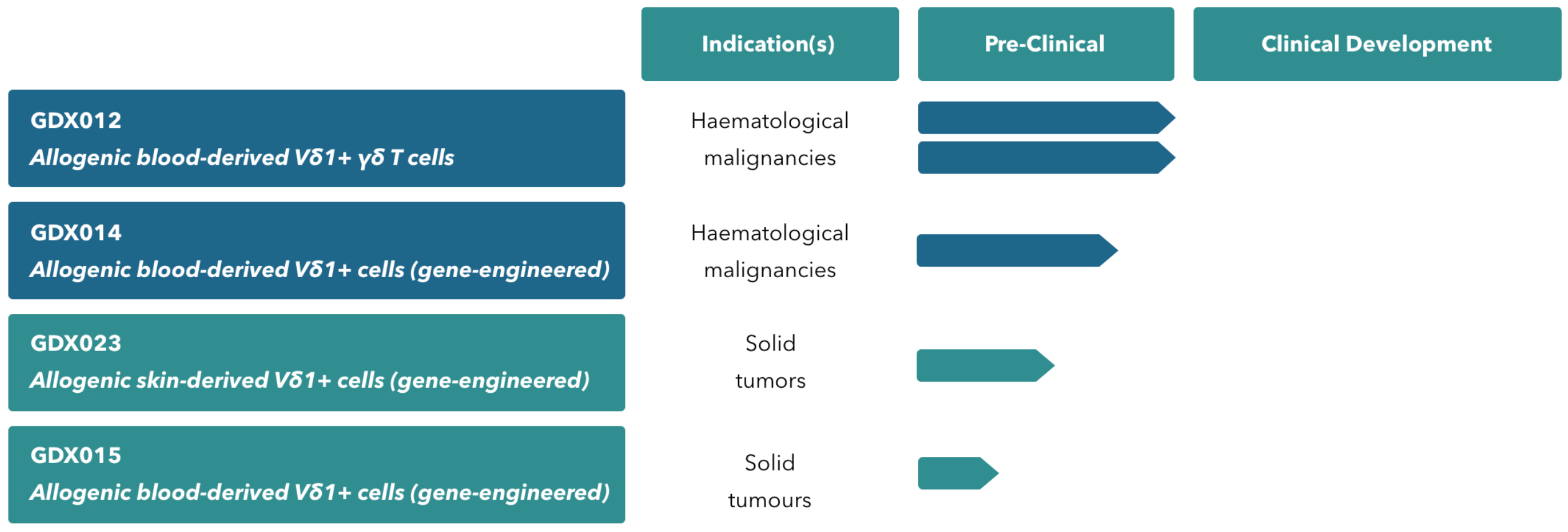 GammaDelta Therapeutics pipeline