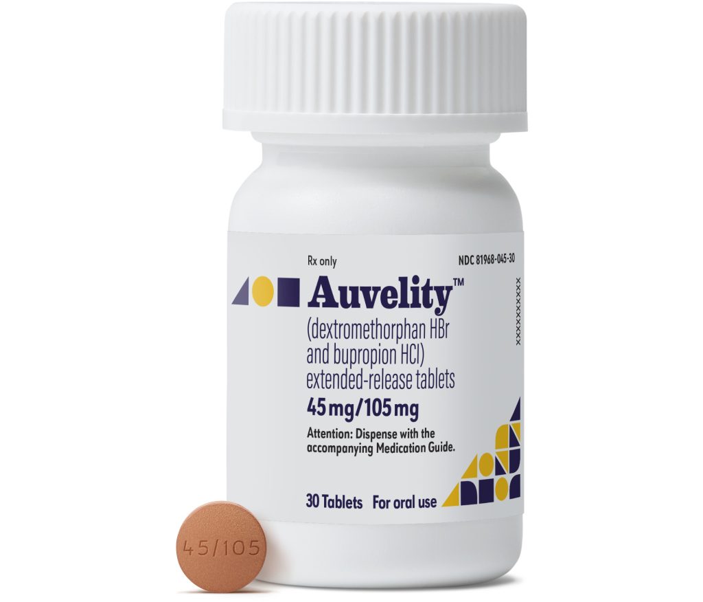 Auvelity (dextromethorphan +bupropion).